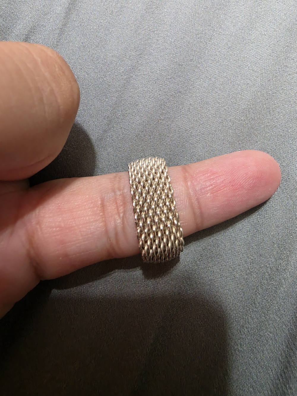 Tiffany & Co. Gold Mesh Wide Band Ring
